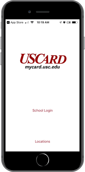 image of USCard app on iPhone
